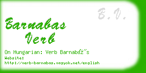 barnabas verb business card